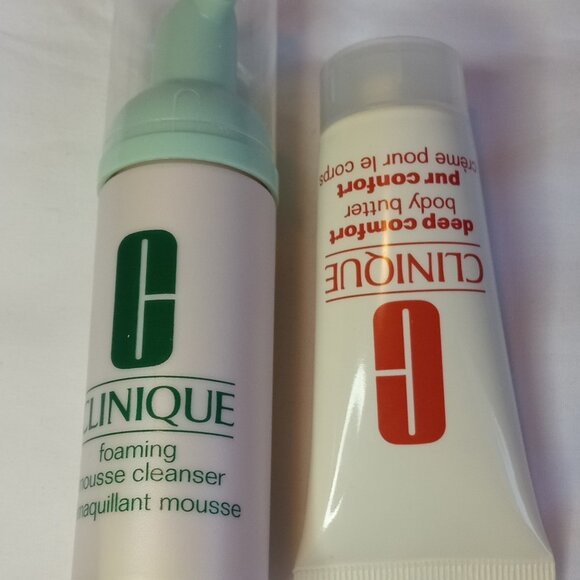 CLINIQUE Travel Packs Of Foaming Mousse Cleanser & Deep Comfort Body Butter USA - Picture 2 of 4